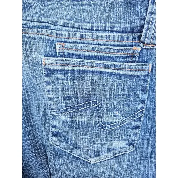 R.V.T. Jeans Jrs. Sz 13 Blue Denim Bootcut Faux Zip Pockets Mid-Rise Y2K VTG - Picture 5 of 6